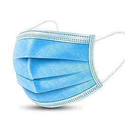 Маска захисна тришарова одноразова 50шт