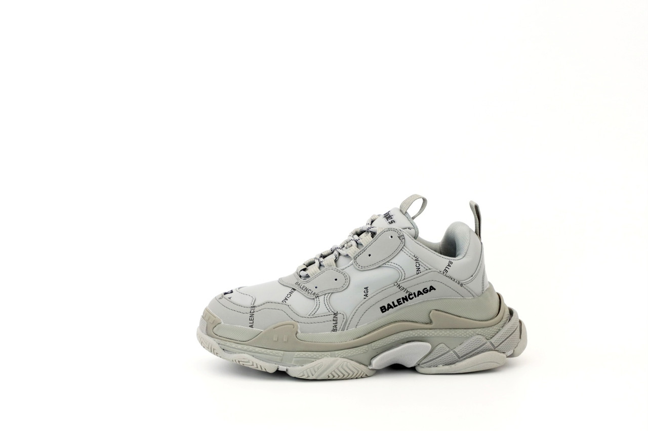 Кросівки жіночі Balenciaga Triple S Grey. Кроси для дівчат Баленсіага Тріпл З сірі для спорту