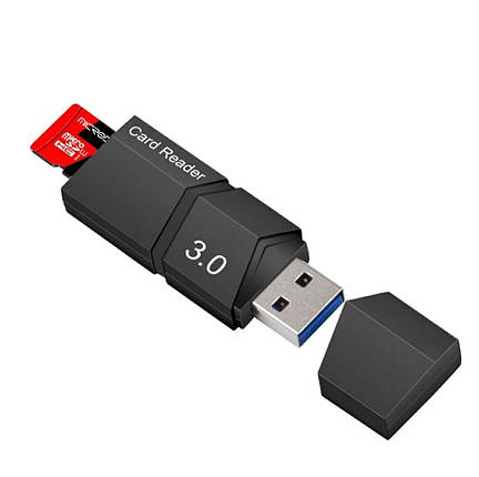 Кардрідер MICRODRIVE Micro SD USB 3.0 чорний, фото 1