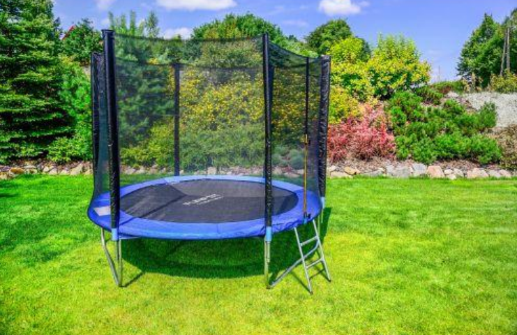 Батут дитячий FunFit 374 см + сітка і драбинка