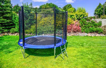 Батут дитячий FunFit 374 см + сітка і драбинка