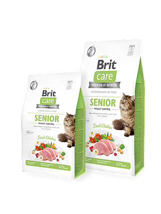 Сухий корм Brit Care Cat GF Senior and Weight Control для літніх котів з надмірною вагою (курка), фото 2