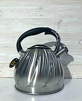 Чайник зі свистком 3 л із неіржавкої сталі Edenberg EB-1906 Чайник для індукційної плити Чайник газовий