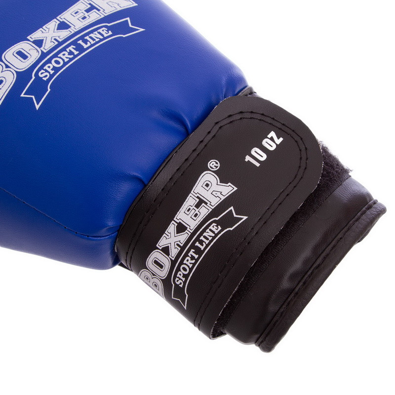 Перчатки для бокса и единоборств Boxer Элит 2022 Blue-Black 14 унций - фото 3 - id-p1377028457