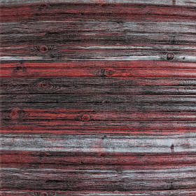 Самоклеющаяся декоративная 3D панель бамбук красно-серый 700x700x8.5мм