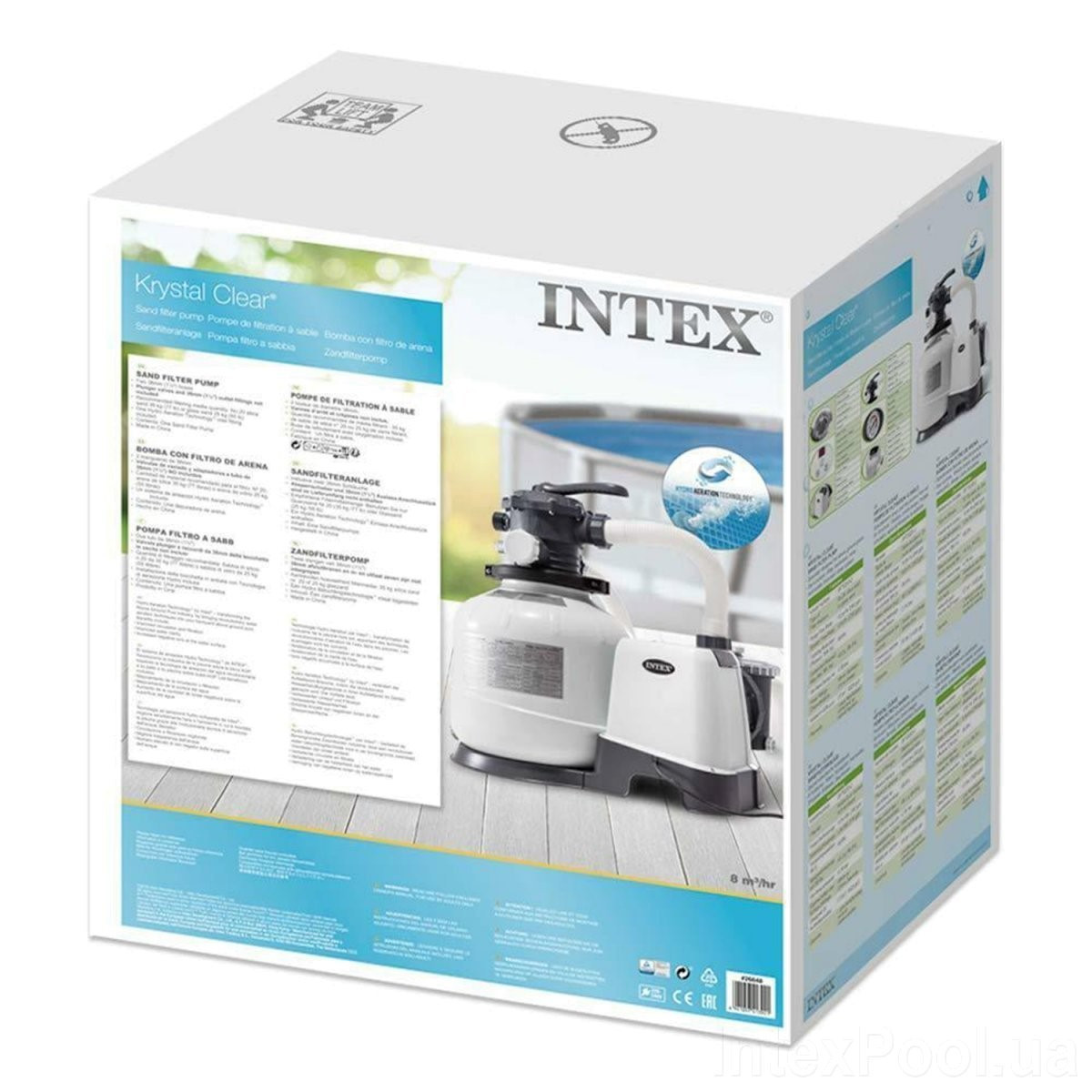 Пісочний фільтр - насос , 10000 л/год, 36 кг, Intex 26648, фото 1