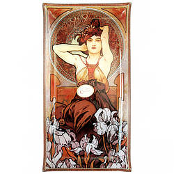 Тарілка декоративна склянна Альфонс Марія Муха Аметист 46х24 см