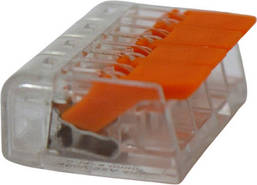 Клемник з'єднання єднув. самоз.4 вх PREMIUM (0,08-4мм/32А) проз.тип WAGO LU-224 (СМК-614) (100шт/ящик)