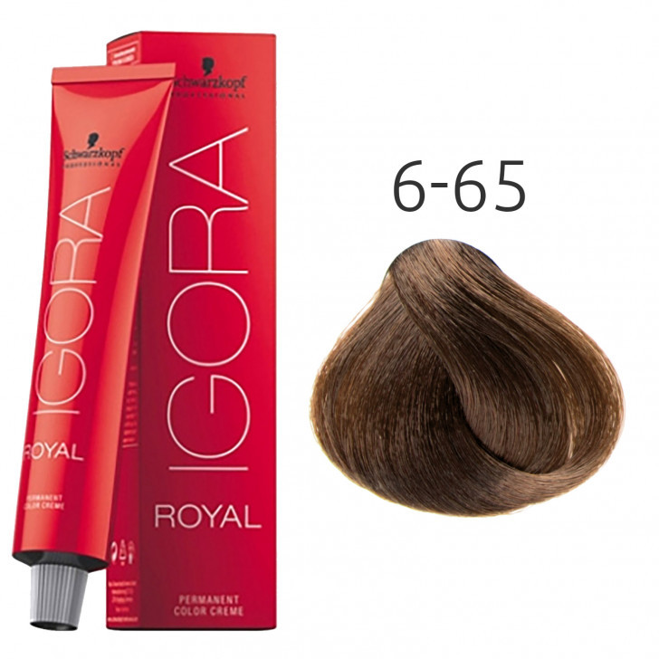 Крем-фарба для волосся Schwarzkopf Igora Royal 6-65 Темно-Русявий Шоколадний Золотистий 60 мл