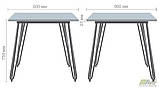 Стіл обідній AMF Smith квадратний 80х80 см чорні металеві ніжки, фото 2