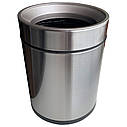 Відро для сміття JAH 10 л (кругле, без кришки, колір срібний металік, з внутрішнім відром), фото 5