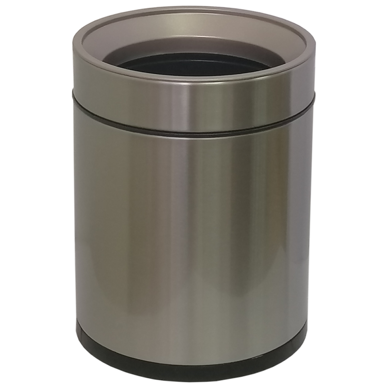 Відро для сміття JAH 10 л (кругле, без кришки, колір срібний металік, з внутрішнім відром), фото 1