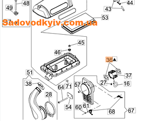 Прокладка карбюратора для повітродувки Oleo-Mac BV 900 (CFI0405000)