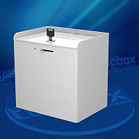 Ящик белого цвета для пожертвований 200x200x150 мм, объем 6 л.