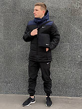 Комплект Куртка чоловіча Зимова Найк + утеплені штани. Барсетка Nike і рукавички в Подарунок.
