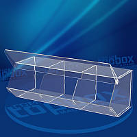 Прозрачная емкость для продуктов на 3 секции. 1 секция - 200x250x350 мм.