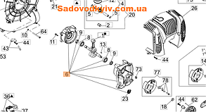 Картер у зборі для повітродувки Oleo-Mac BV 900 (CFI0G30001)