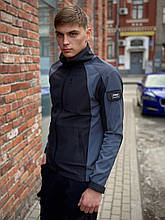 Чоловіча весняна куртка чорно-сіра Intruder SoftShell Lite 'iForce'