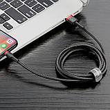 USB-кабель для швидкого заряджання iPhone Samsung Xiaomi Baseus 1m Lightning 2.4A/Micro Usb 2.4A/Type C 3A, фото 8