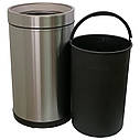Відро для сміття JAH 15 л (кругле, без кришки, колір срібний металік, з внутрішнім відром), фото 7