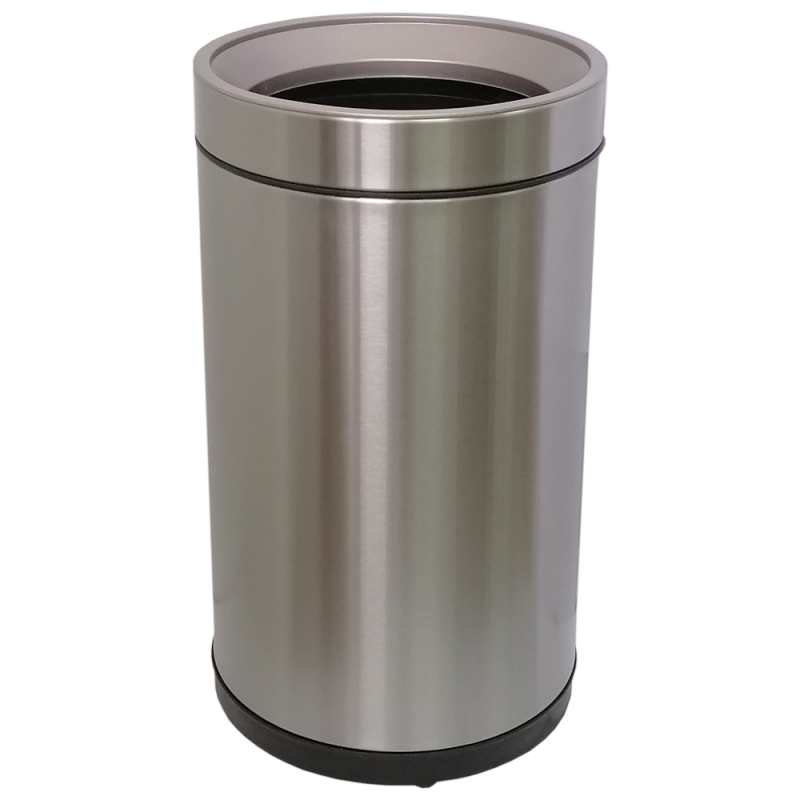 Відро для сміття JAH 15 л (кругле, без кришки, колір срібний металік, з внутрішнім відром), фото 1