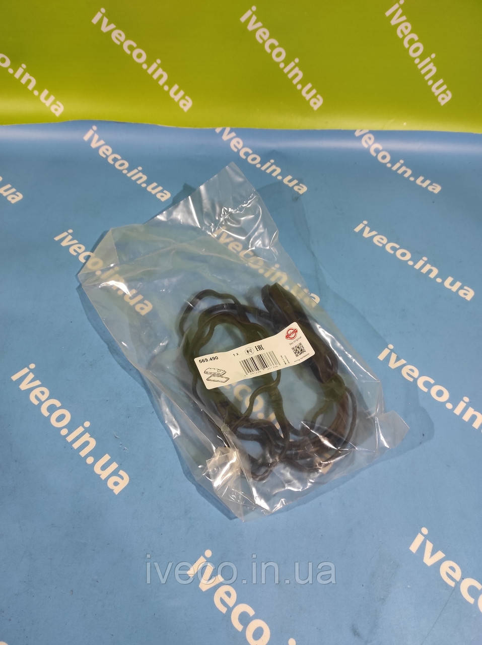 Прокладка клапанної кришки Iveco Eurotech Eurostar Stralis Cursor 10 F3AE Івеко 500323989 ELRING 569.490