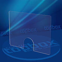 Защитное стекло для прилавка размером 500x500 мм