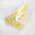 Коробка для кексів на 6 шт. 25.5х18х9 (жовта карта), фото 2