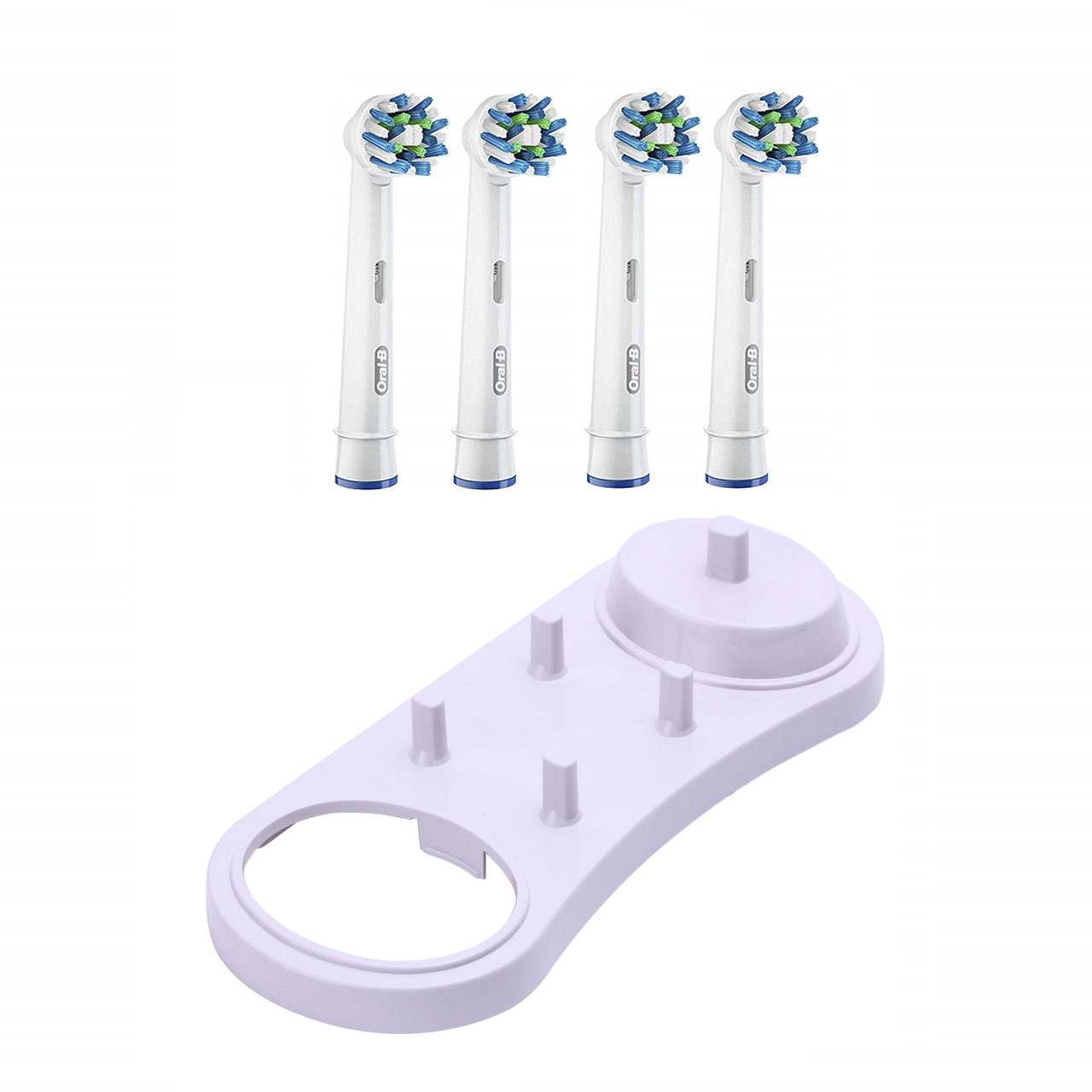 4 Насадки для зубної щітки Braun ORAL-B Cross Action EB50 + підставка