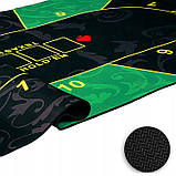 Накладка покерна на стіл 200х90 см зелено-чорний, фото 6