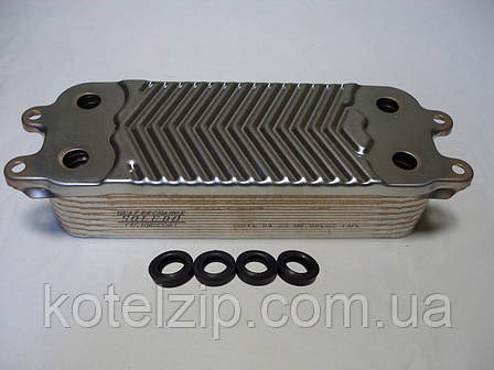 Вторинний пластинчастий теплообмінник ГВП Vaillant Atmo/Turbo Tec/Pro, mini, R1. 14 пл. Art. 0020020018, фото 1