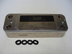 Вторинний теплообмінник на газовий котел Saunier Duval Isofast ЕА (16 пластин) ART. S10248, 0020022935