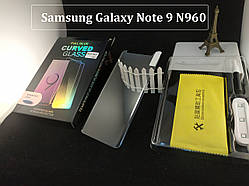 Захисне скло 5D full glue для Samsung Galaxy Note 9 SM-N960 з ультрафіолетовим клеєм (повне проклеювання)