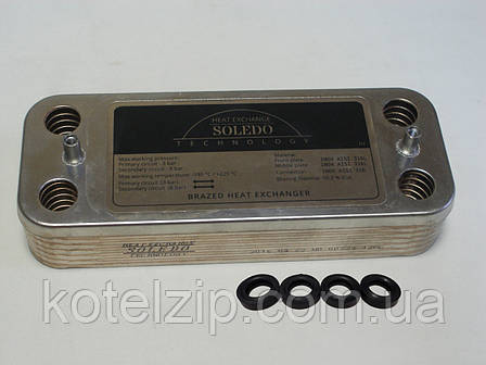 Вторинний пластинчастий теплообмінник ГВП Ariston Uno. 12 пл. Art. 995945, фото 1