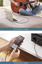 Перехідник Ugreen HiFi 3.5 мм штекер to 6.35 мм / 6.5 мм роз'єм аудіо адаптер, фото 5