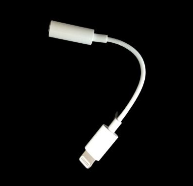 Перехідник KIN KY-179 3.5 мм (mini-jack)/Lightning Білий