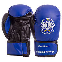 Перчатки для бокса и единоборств LEV 4281 Blue-White 12 унций