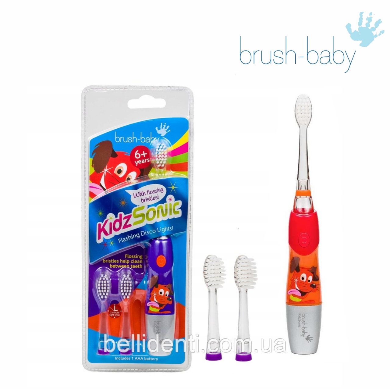 Електрична зубна щітка Brush-Baby KidzSonic (від 6 років), звукова