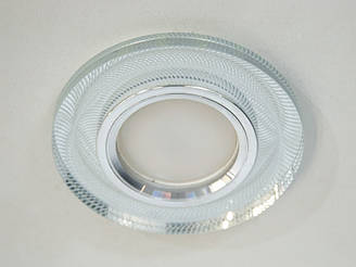 Скляний врізний світильник з підсвіткою під лампу МR16 Diasha 6106
