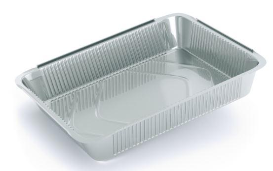 Контейнер із фольги алюмінієвий R-98 L 319х259 мм. h = 50 мм. 3100 мл. без кришки Кр.0651