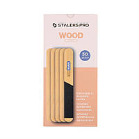 Пилка одноразовая деревянная прямая Staleks Pro EXSPERT 20 (основа), 50 шт.