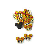 Патч декоративна серединка для бантиків і шпильок "Лола" золота, тканинний декор, наб.2 шт., фото 2