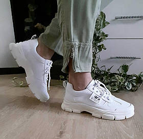 Жіночі білі кросівки екокожа осінні, весняні, демісезонні. Розміри 37, 38, 39, 40,41