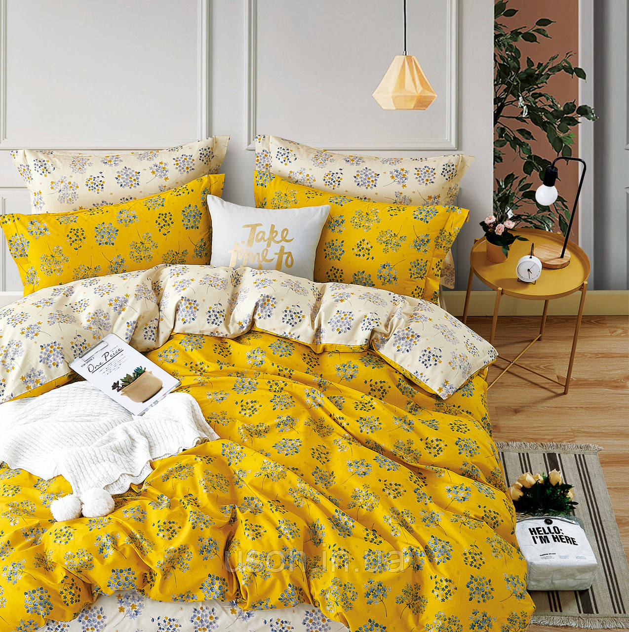 Комплект постільної білизни Vip сатин лайт Тм Love You євро розмір TLG 20238, фото 1