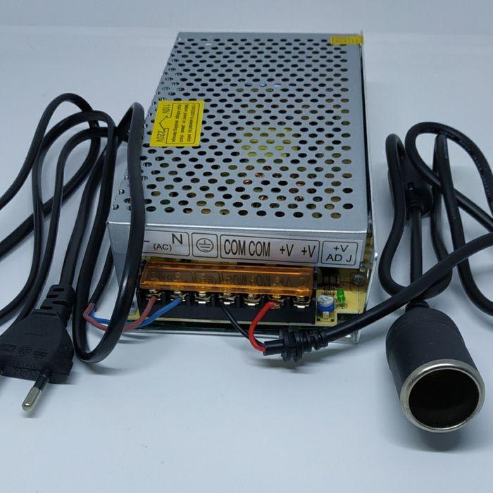 Потужний перетворювач З 220 ВІЛЬТ НА 12 ВІЛЬТ 16,5 Ампер В Прикурювач, фото 1