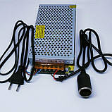 Потужний перетворювач З 220 ВІЛЬТ НА 12 ВІЛЬТ 16,5 Ампер В Прикурювач, фото 2