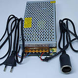 Потужний перетворювач З 220 ВІЛЬТ НА 12 ВІЛЬТ 16,5 Ампер В Прикурювач, фото 4