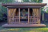 Дерев`яна прямокутна альтанка 3 на 4 м, розбірна (на 14-16 осіб) "Боулдер", фото 2