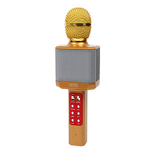 Бездротової Bluetooth мікрофон караоке Karaoke DM WS 1828 з підсвічуванням жовтий 150104, фото 2