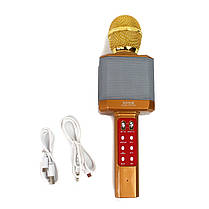 Бездротової Bluetooth мікрофон караоке Karaoke DM WS 1828 з підсвічуванням жовтий 150104, фото 2